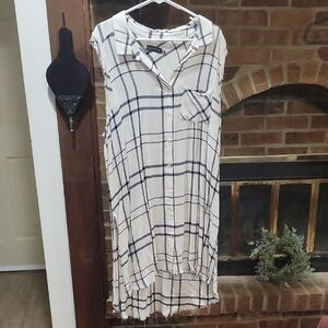 Silver Jeans High Low Plaid Dress
